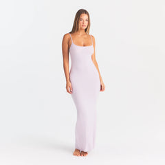 SOFT LOUNGE LONG SLIP DRESS | IRIS MICA