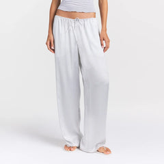 WOVEN SHINE LACE PANT | SILVER TRIPLE PINSTRIPE