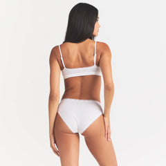 LIGHTWEIGHT COTTON POINTELLE LACE BRIEF | SNOW PEONY PIN DOT