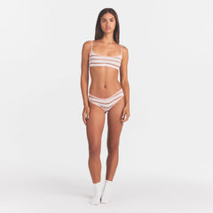 LIGHTWEIGHT COTTON POINTELLE LACE BRIEF | VILLA EGRET RUNWAY STRIPE