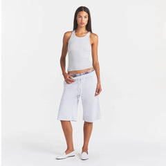 COTTON FLEECE LONG SHORT | LIGHT HEATHER GREY
