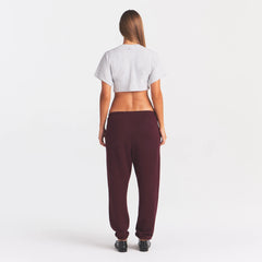 COTTON FLEECE CLASSIC JOGGER | CURRANT ARCHED SKIMS PLAID