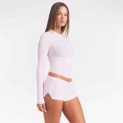 COTTON JERSEY LOOSE SHORT | CHERRY BLOSSOM