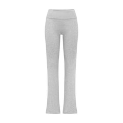 COTTON JERSEY FOLDOVER PANT | LIGHT HEATHER GREY
