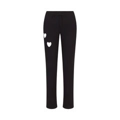 WORN IN JERSEY HEART STRAIGHT LEG PANT | WASHED ONYX