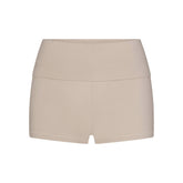 COTTON JERSEY FOLDOVER SHORT | STONE