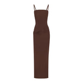 VETTESE X SKIMS SHEER MODAL LONG DRESS | COCOA