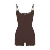 FITS EVERYBODY LACE ONESIE | ESPRESSO