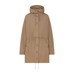 WOVEN COTTON OVERSIZED ANORAK | DESERT