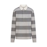 BOYFRIEND FLEECE OVERSIZED POLO | GREY HEATHER MULTI