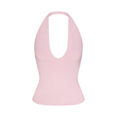 SMOOTH LAYERS HALTER TOP | PEONY