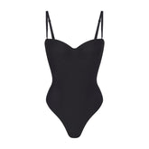 SKIMS BODY UNDERWIRE THONG BODYSUIT | ONYX
