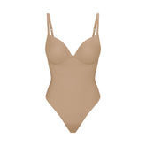 SKIMS ULTIMATE BODY PUSH-UP THONG BODYSUIT | CLAY