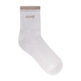 SKIMS SOCKS RIBBED QUARTER CREW LOGO SOCK | SNOW AND STONE