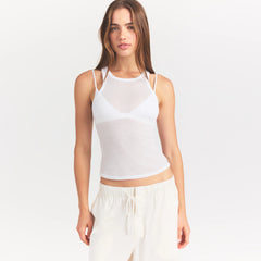 SHEER RIB TANK | SNOW