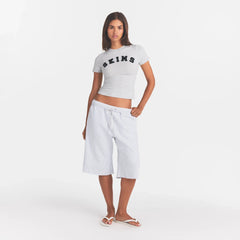 COTTON JERSEY LOGO T-SHIRT | LIGHT HEATHER GREY WITH ONYX LOGO