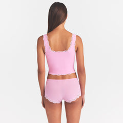 FITS EVERYBODY LACE TANK | BUBBLE GUM TONAL