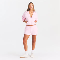 COTTON FLEECE CLASSIC ZIP UP HOODIE | CHERRY BLOSSOM