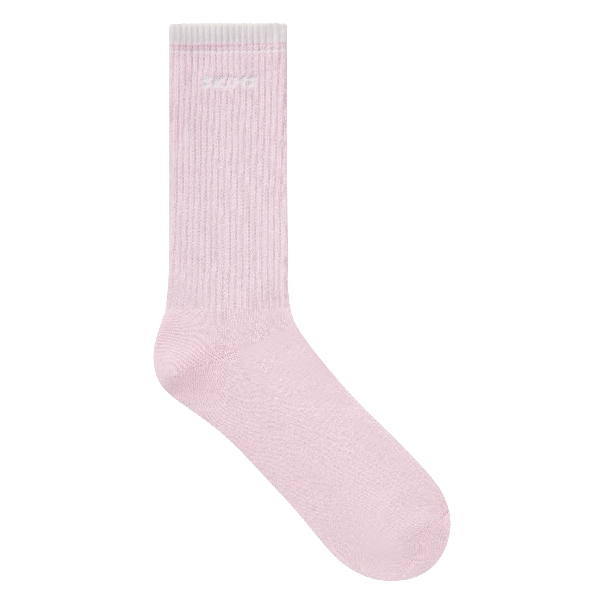 SKIMS SOCKS RIBBED CREW LOGO SOCK 3-PACK | CHERRY BLOSSOM MULTI