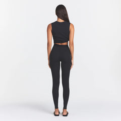 COTTON RIB LEGGING | SOOT