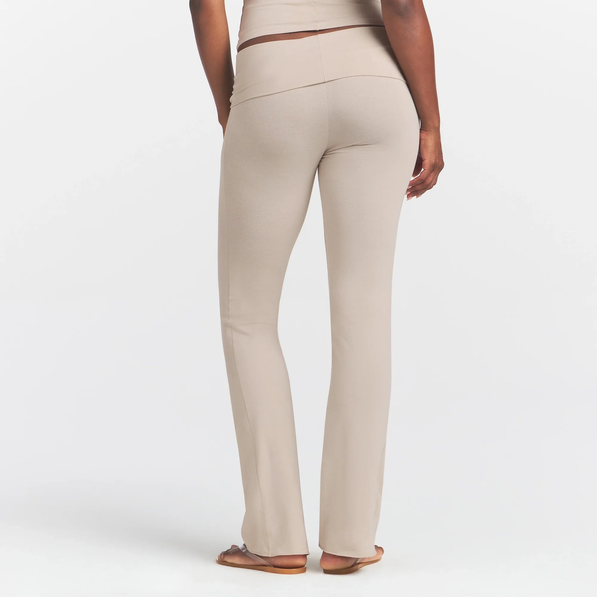 COTTON JERSEY FOLDOVER PANT | STONE