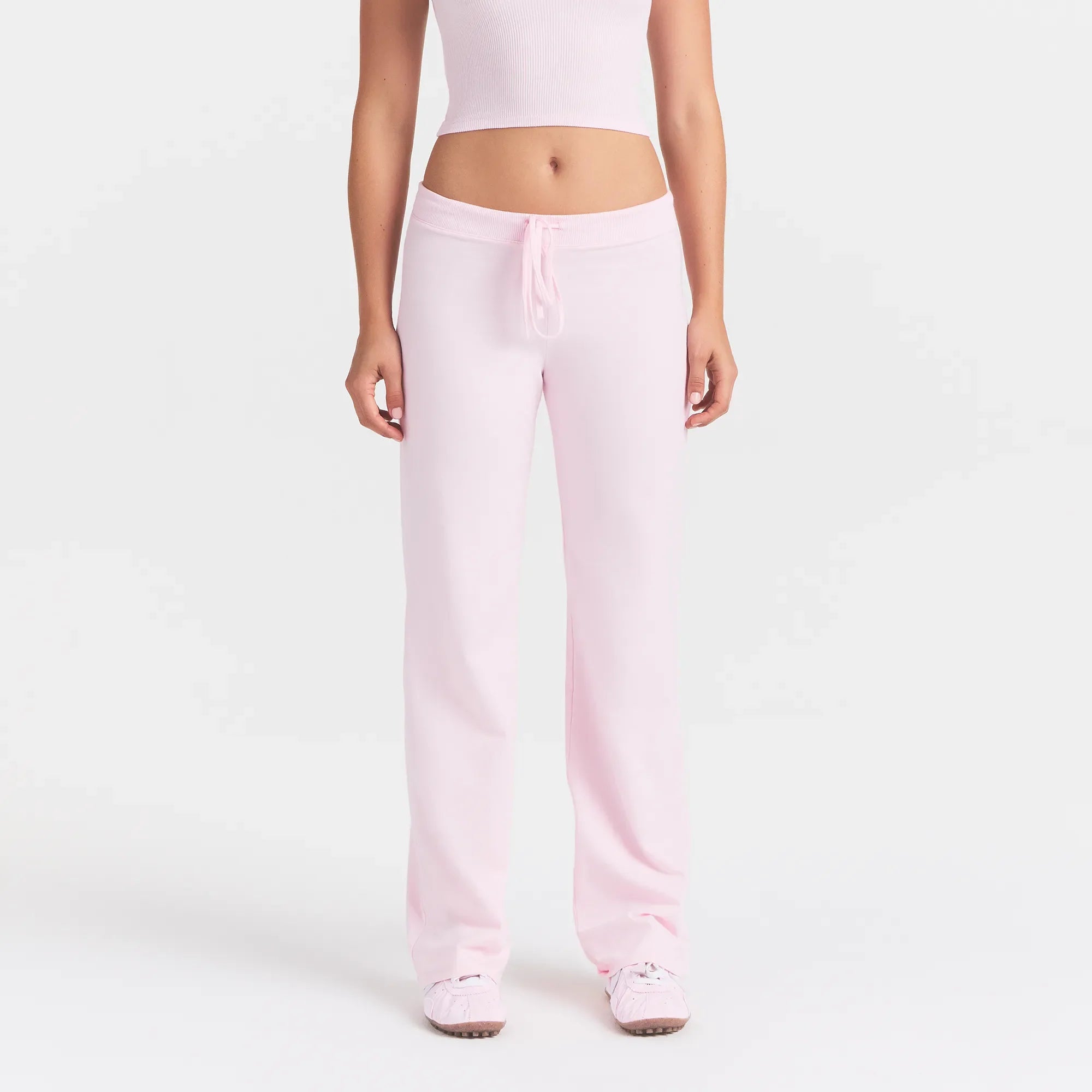 COTTON JERSEY STRAIGHT LEG PANT | CHERRY BLOSSOM