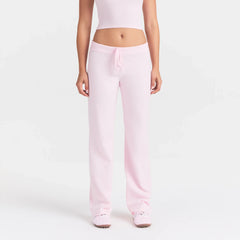 COTTON JERSEY STRAIGHT LEG PANT | CHERRY BLOSSOM