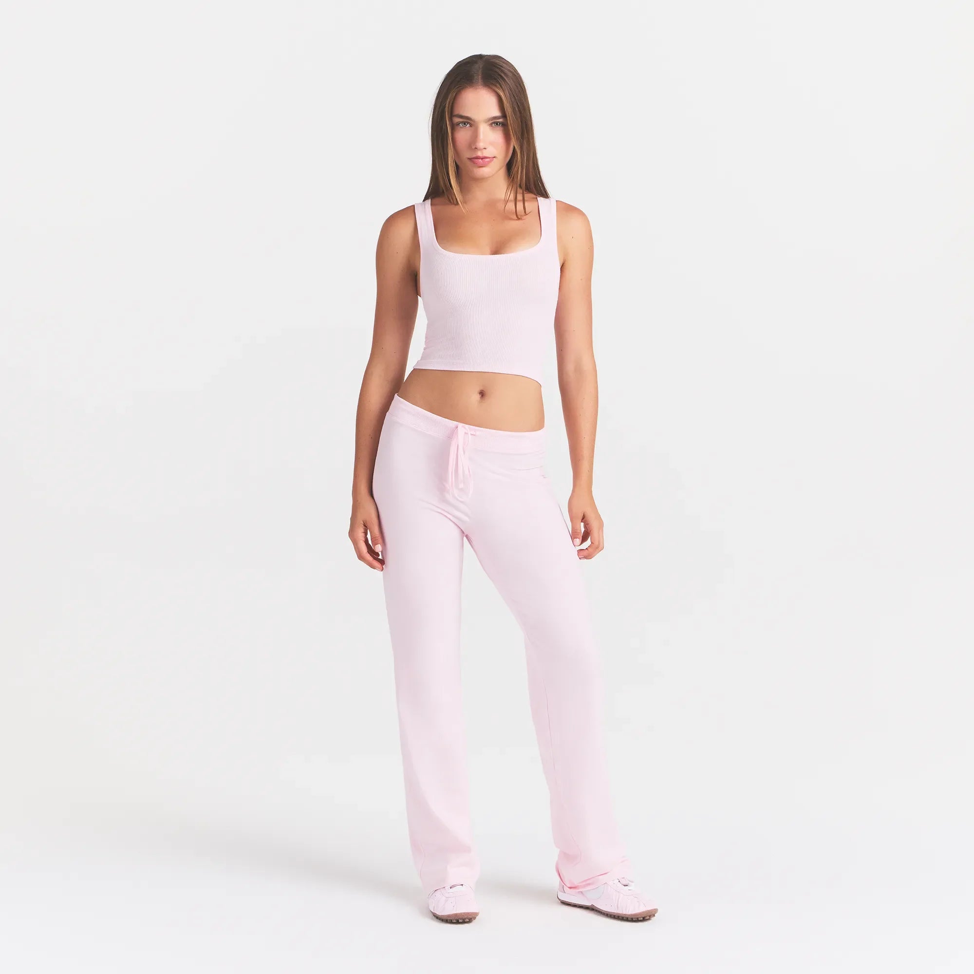 COTTON JERSEY STRAIGHT LEG PANT | CHERRY BLOSSOM