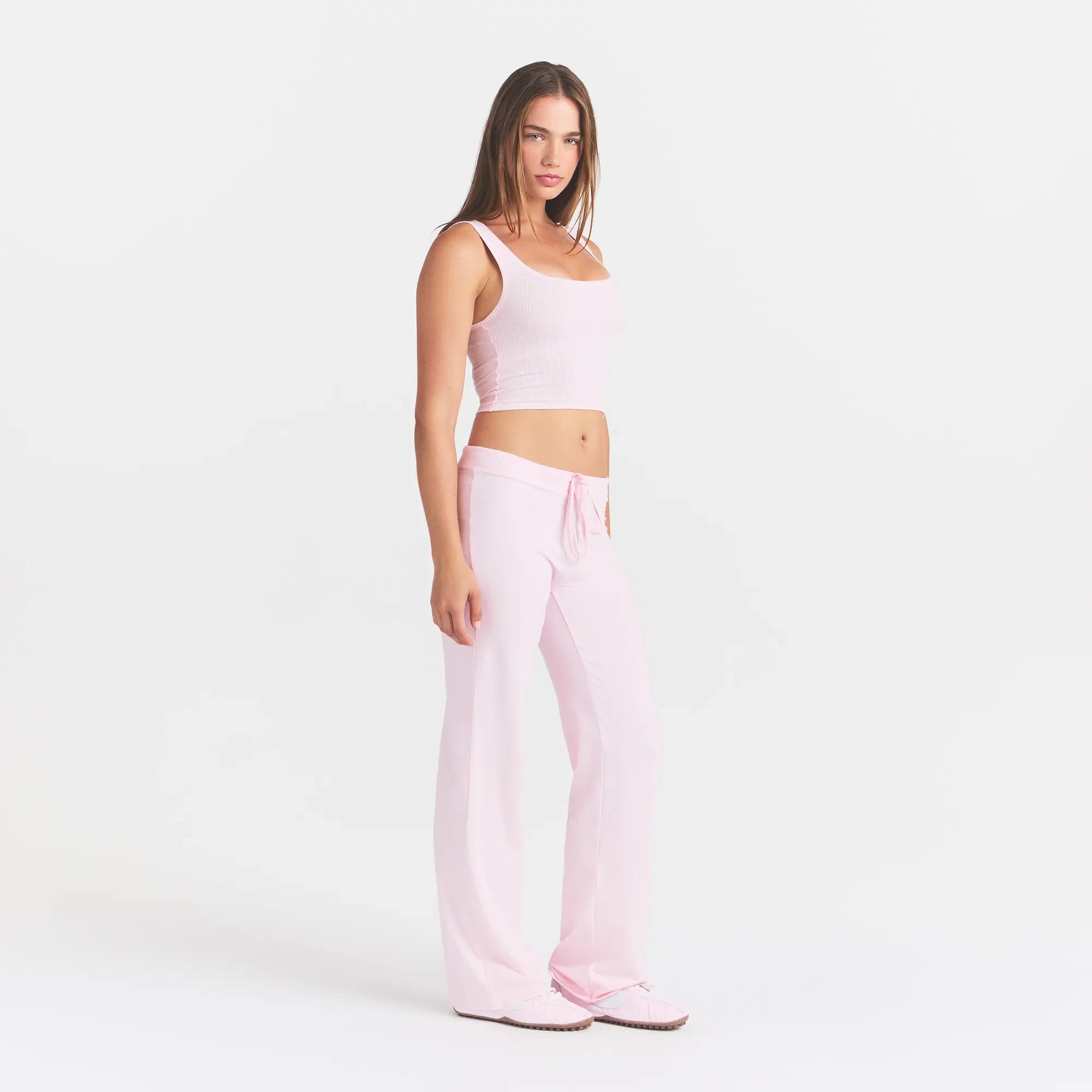COTTON JERSEY STRAIGHT LEG PANT | CHERRY BLOSSOM
