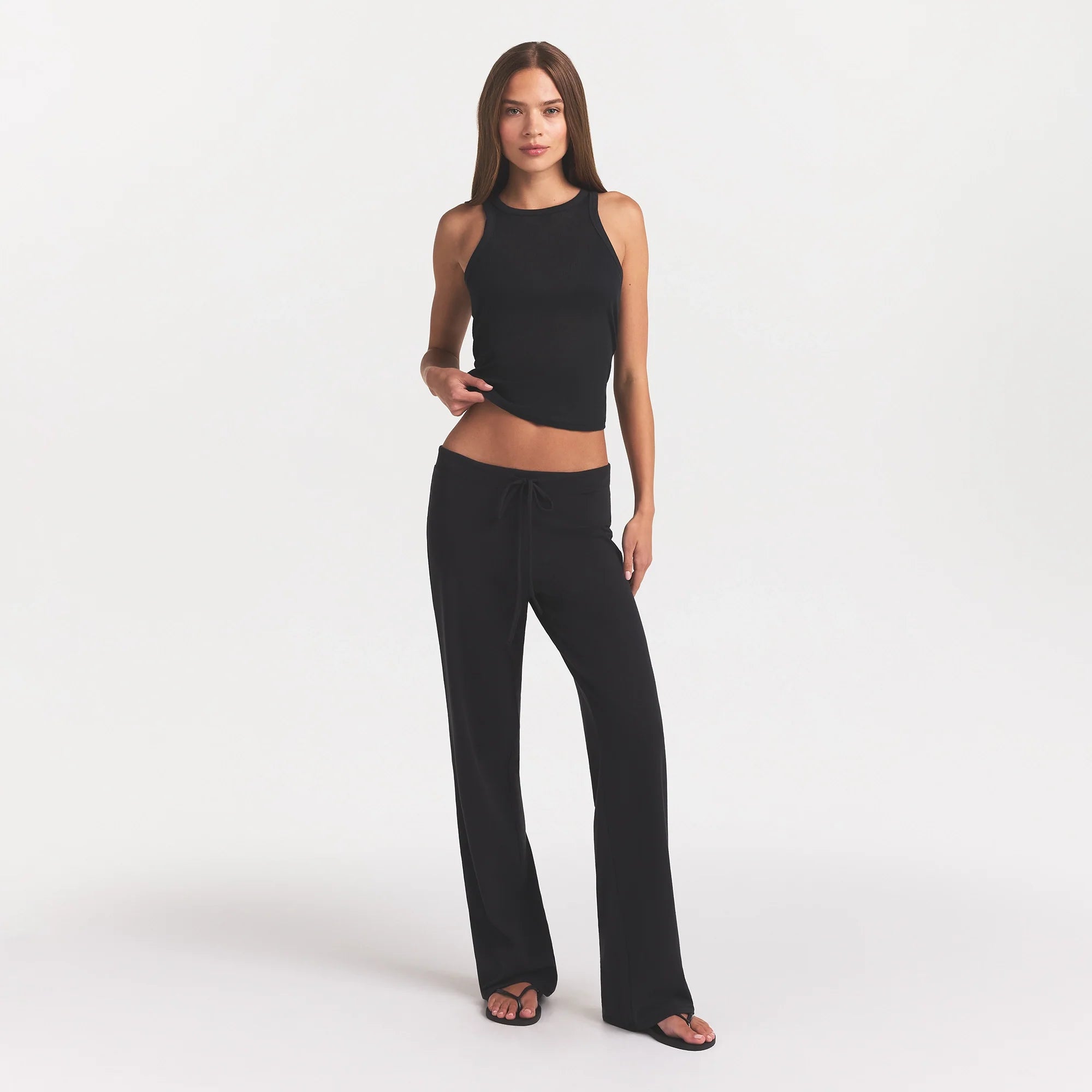 COTTON JERSEY STRAIGHT LEG PANT | SOOT