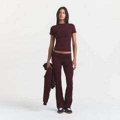 COTTON JERSEY T-SHIRT | CURRANT