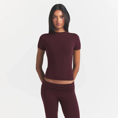 COTTON JERSEY T-SHIRT | CURRANT