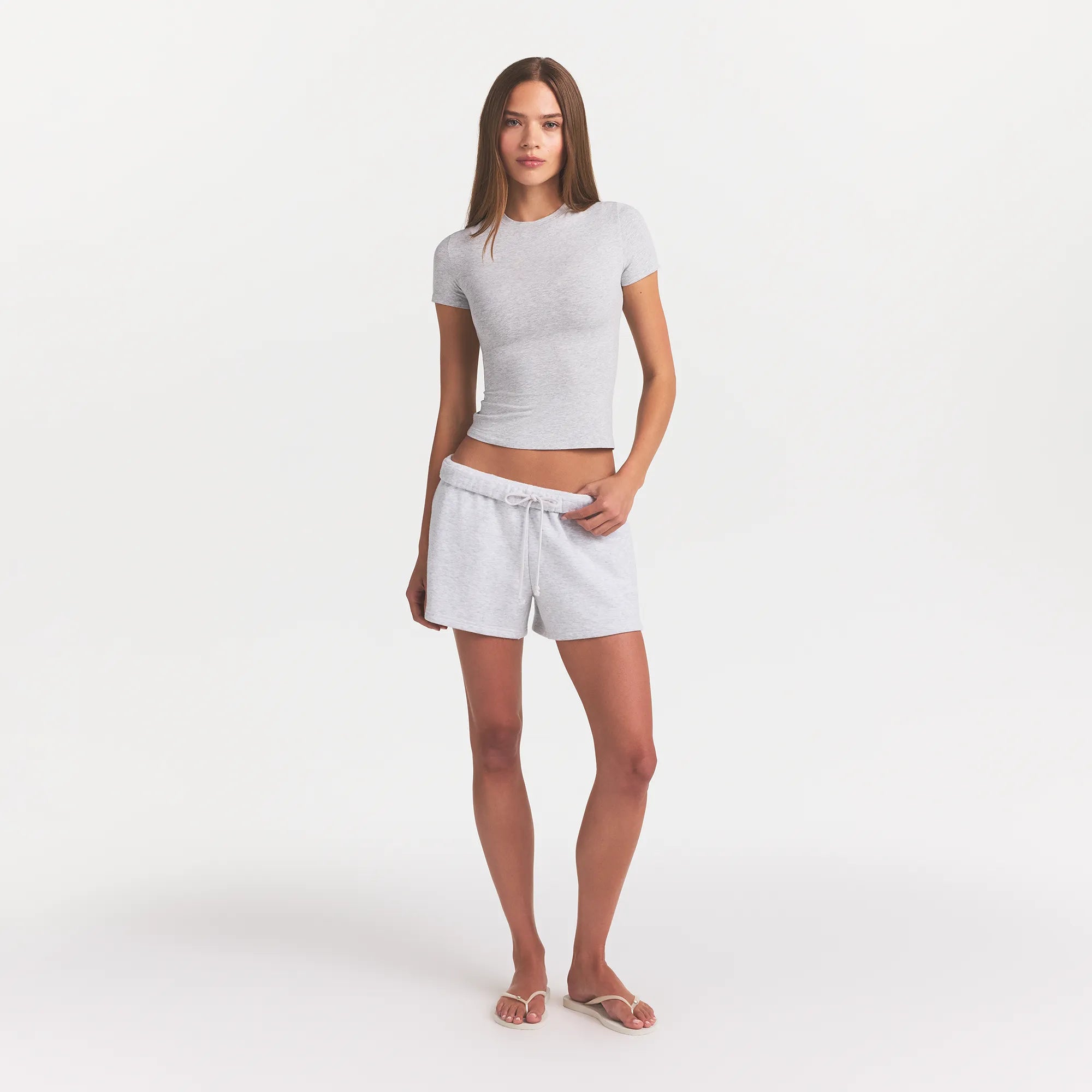 COTTON JERSEY T-SHIRT | LIGHT HEATHER GREY