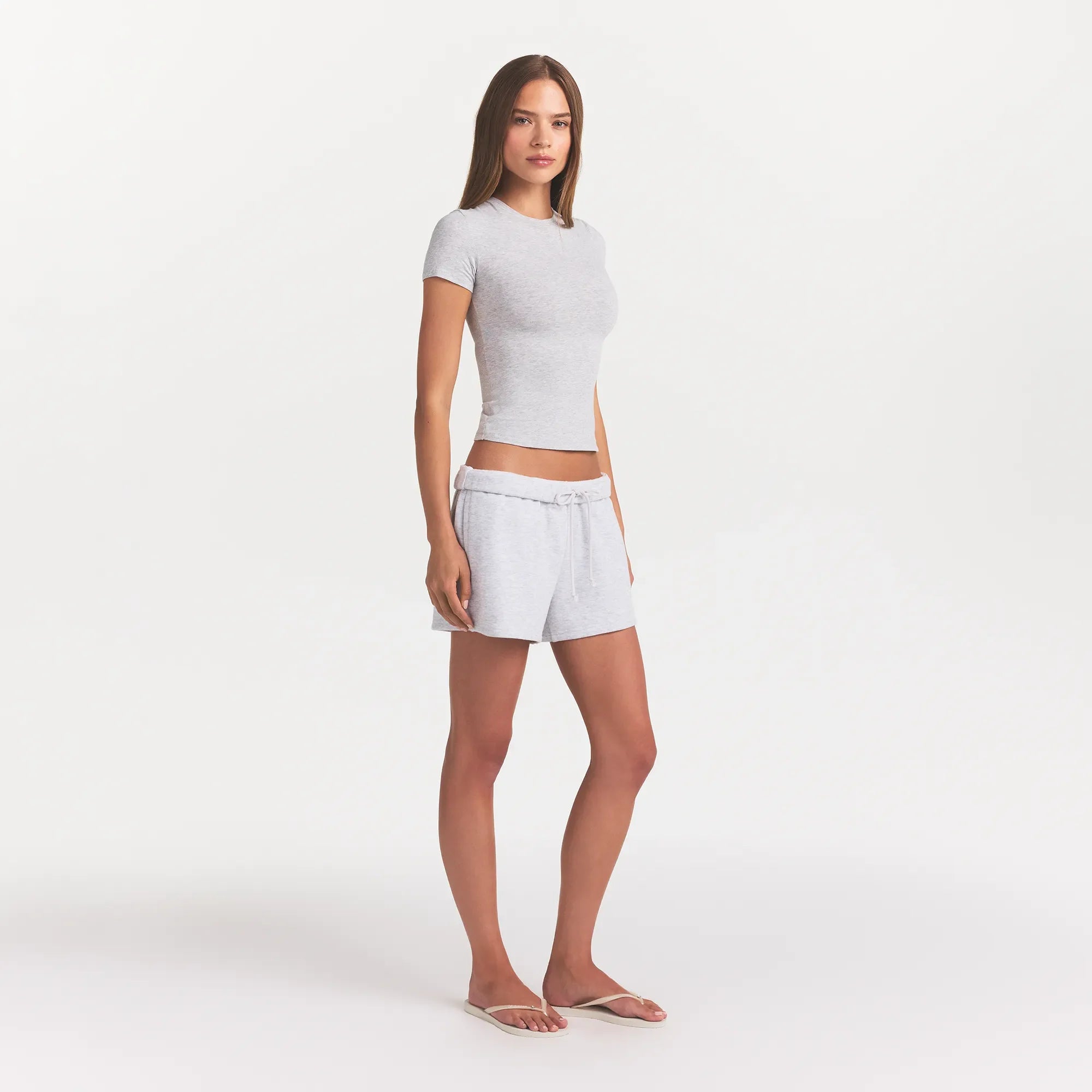 COTTON JERSEY T-SHIRT | LIGHT HEATHER GREY