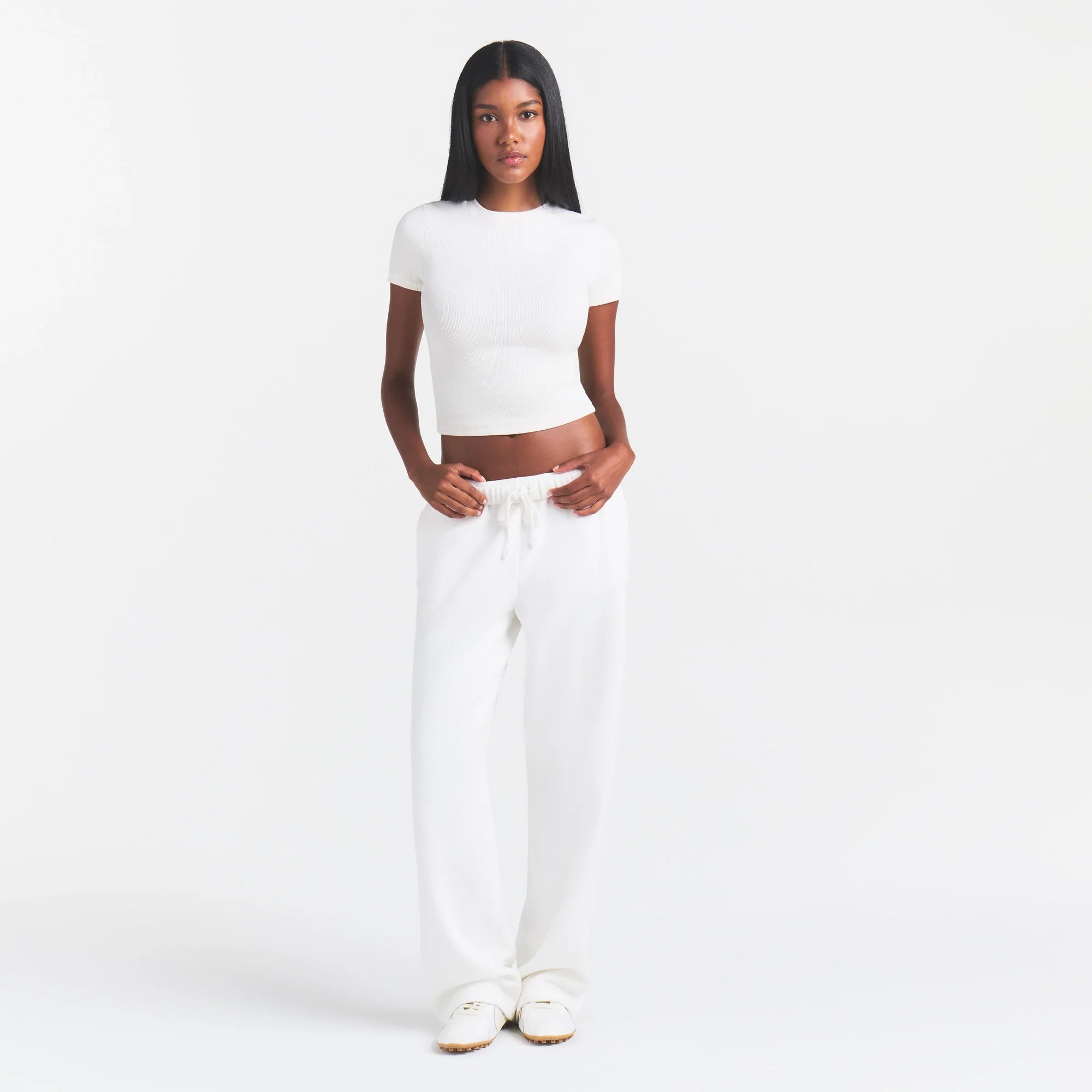 COTTON RIB T-SHIRT | MARBLE