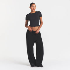 COTTON RIB T-SHIRT | SOOT