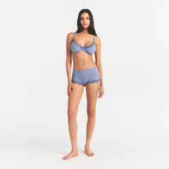 FITS EVERYBODY LACE UNLINED SCOOP BRA | SLATE TONAL