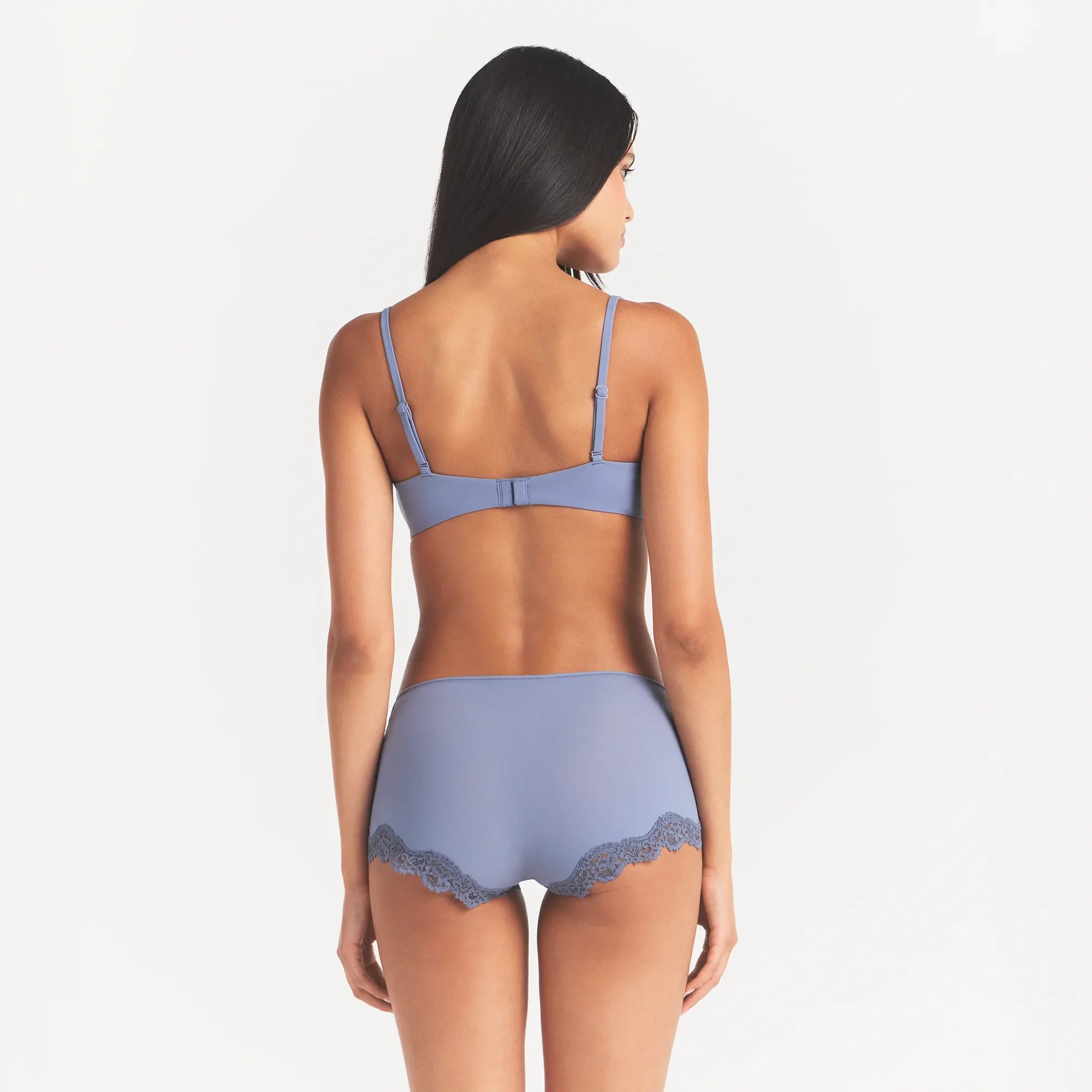 FITS EVERYBODY LACE UNLINED SCOOP BRA | SLATE TONAL