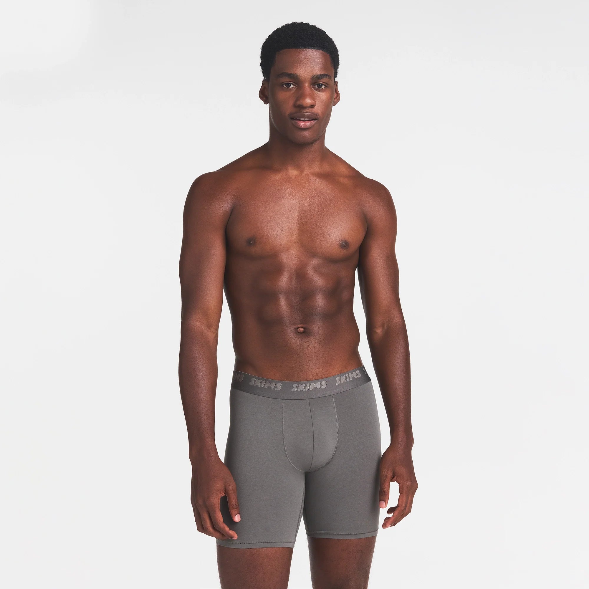 SKIMS STRETCH MENS 5" BOXER BRIEF | GUNMETAL