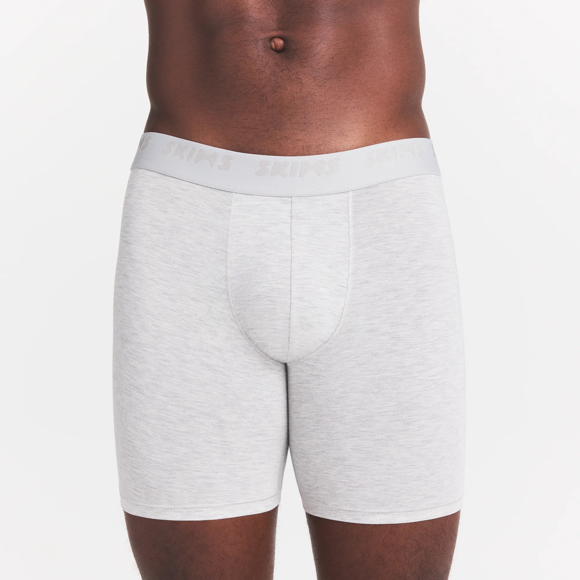 SKIMS STRETCH MENS 5" BOXER BRIEF | LIGHT HEATHER GREY