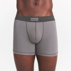 SKIMS COTTON MENS 3" BOXER BRIEF | WASHED GUNMETAL