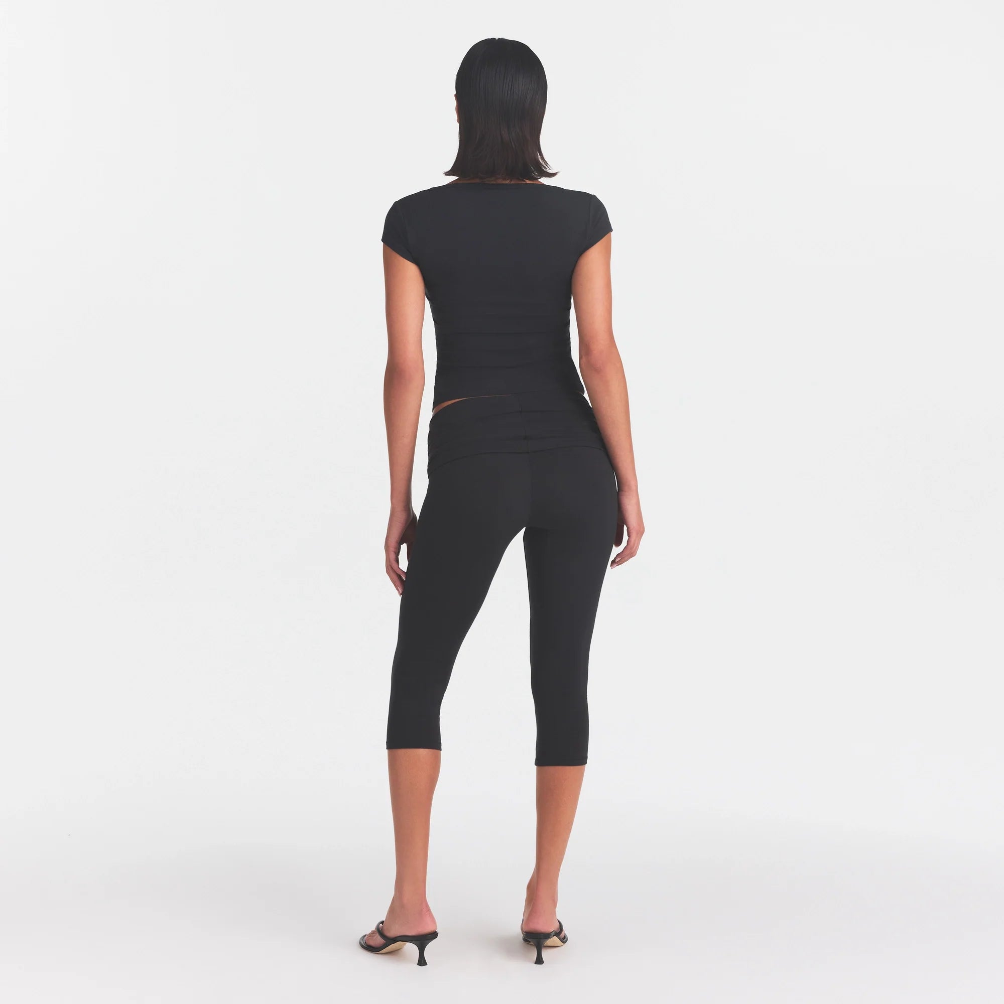 COTTON JERSEY FOLDOVER CAPRI | SOOT