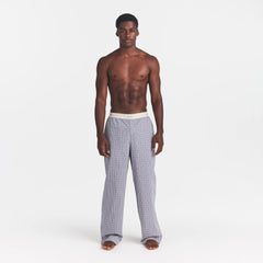 COTTON POPLIN MENS LOGO BAND SLEEP PANT | FULL MOON CHECK