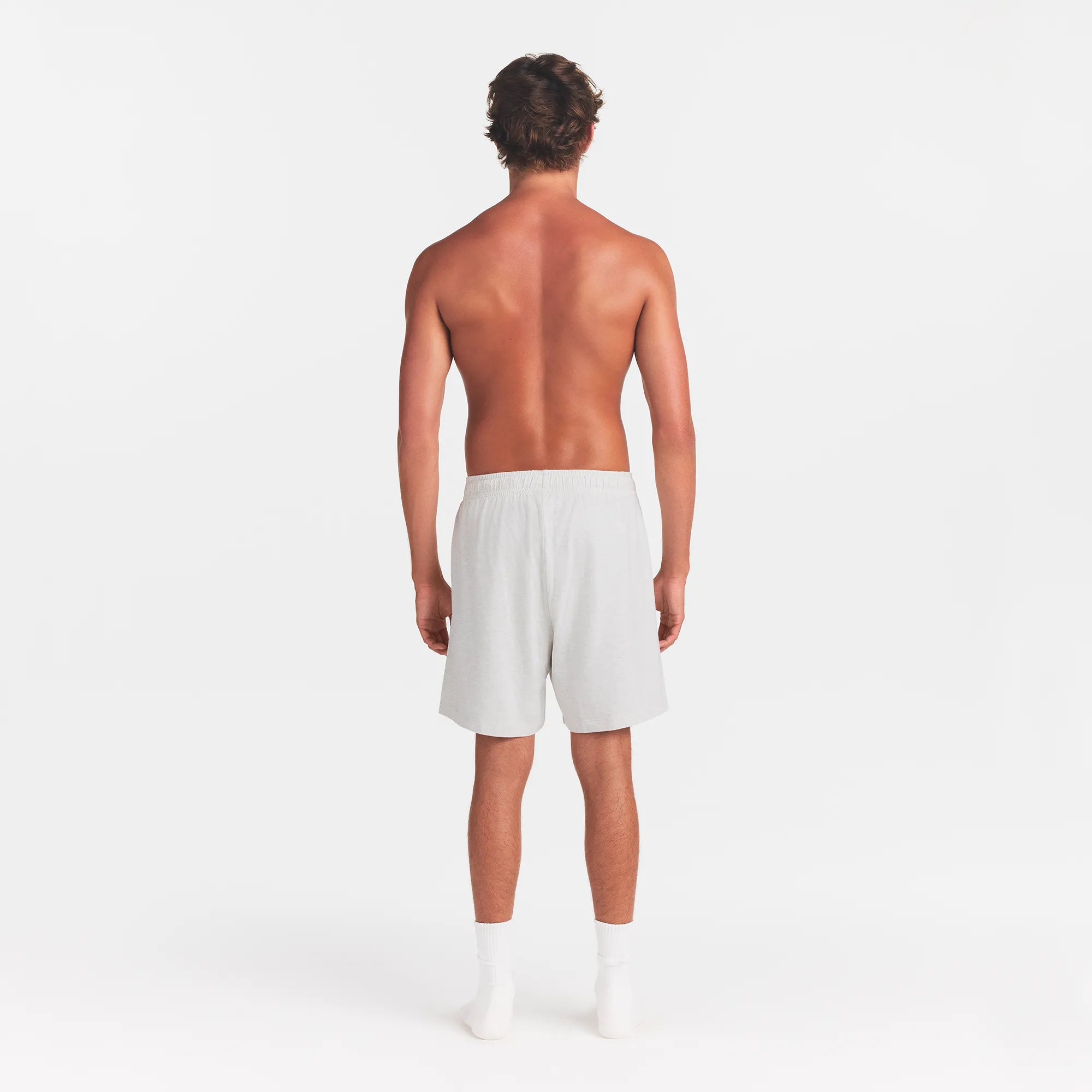 JERSEY LOUNGE MENS RELAXED SHORT | CHALK HEATHER