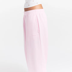 COTTON FLEECE OVERSIZED STRAIGHT LEG PANT | CHERRY BLOSSOM