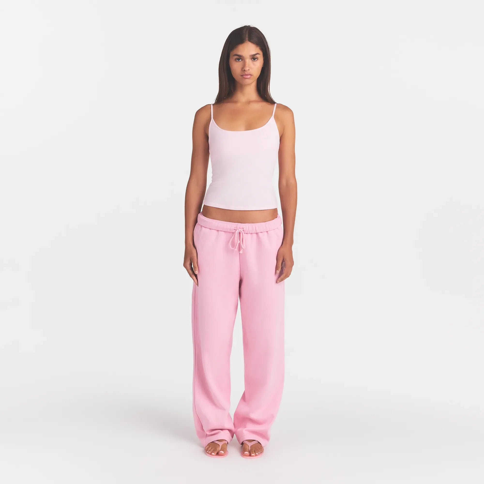 COTTON FLEECE LOGO CLASSIC STRAIGHT LEG PANT | HALITE WITH SNOW LOGO