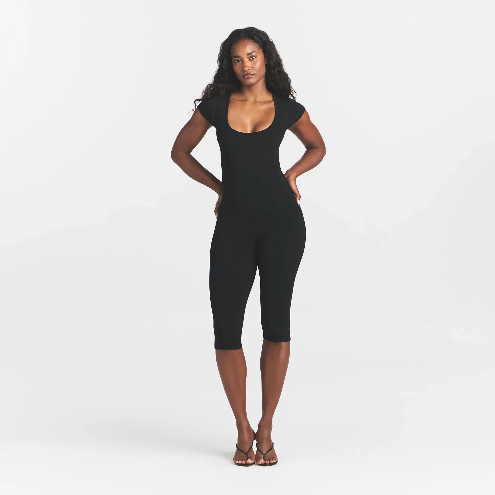REFINED KNIT CAPRI | OBSIDIAN