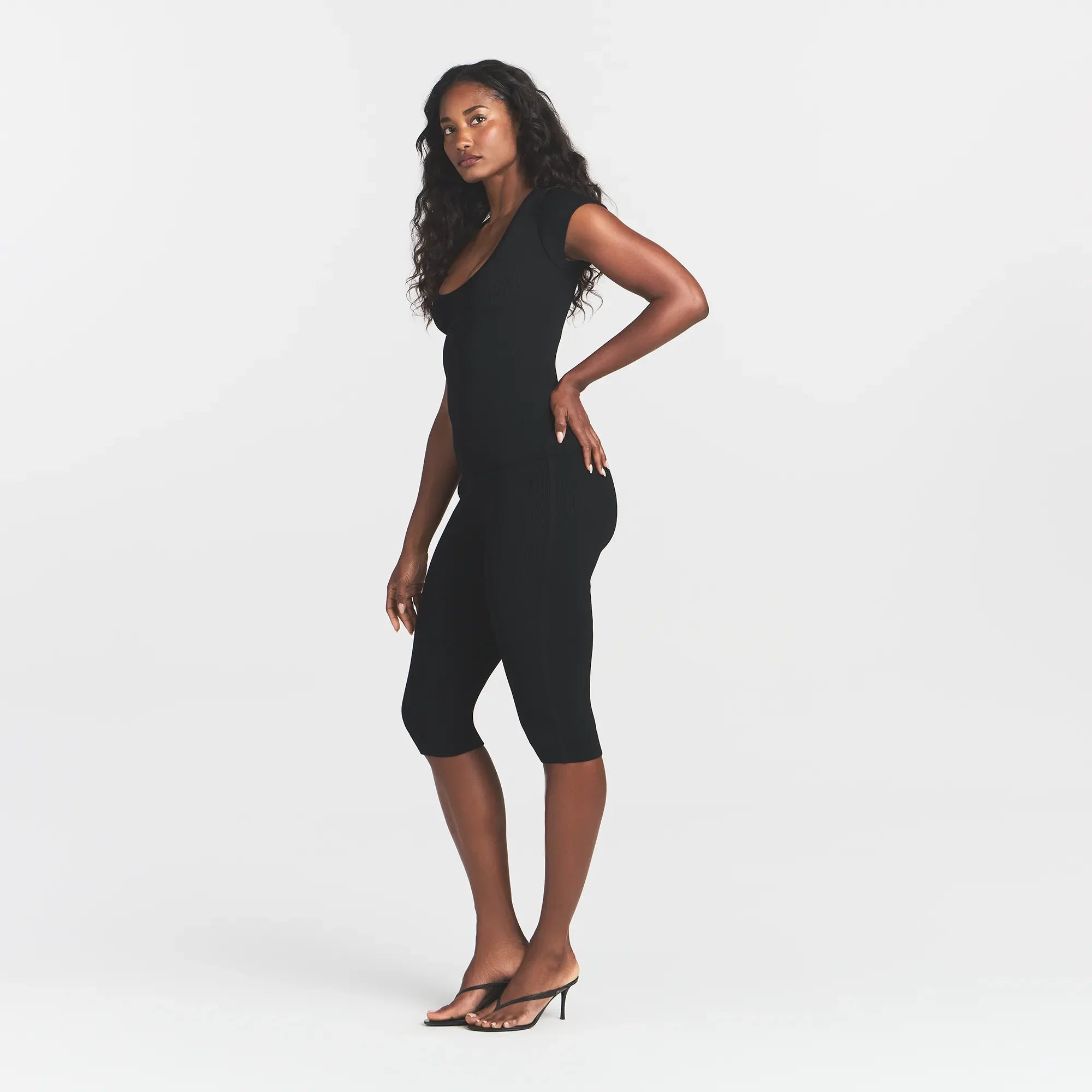 REFINED KNIT CAPRI | OBSIDIAN