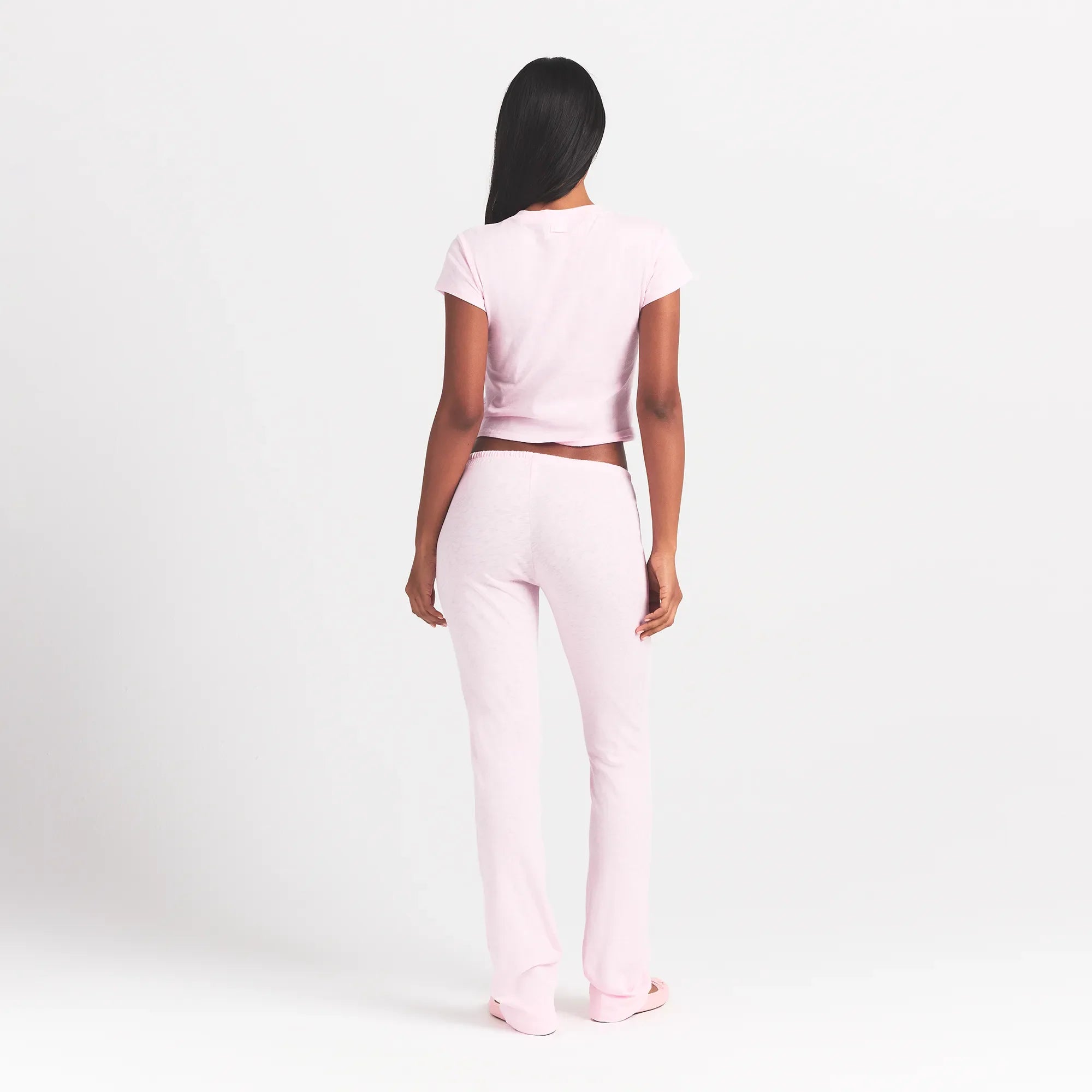 WORN IN JERSEY HEART STRAIGHT LEG PANT | BABY PINK