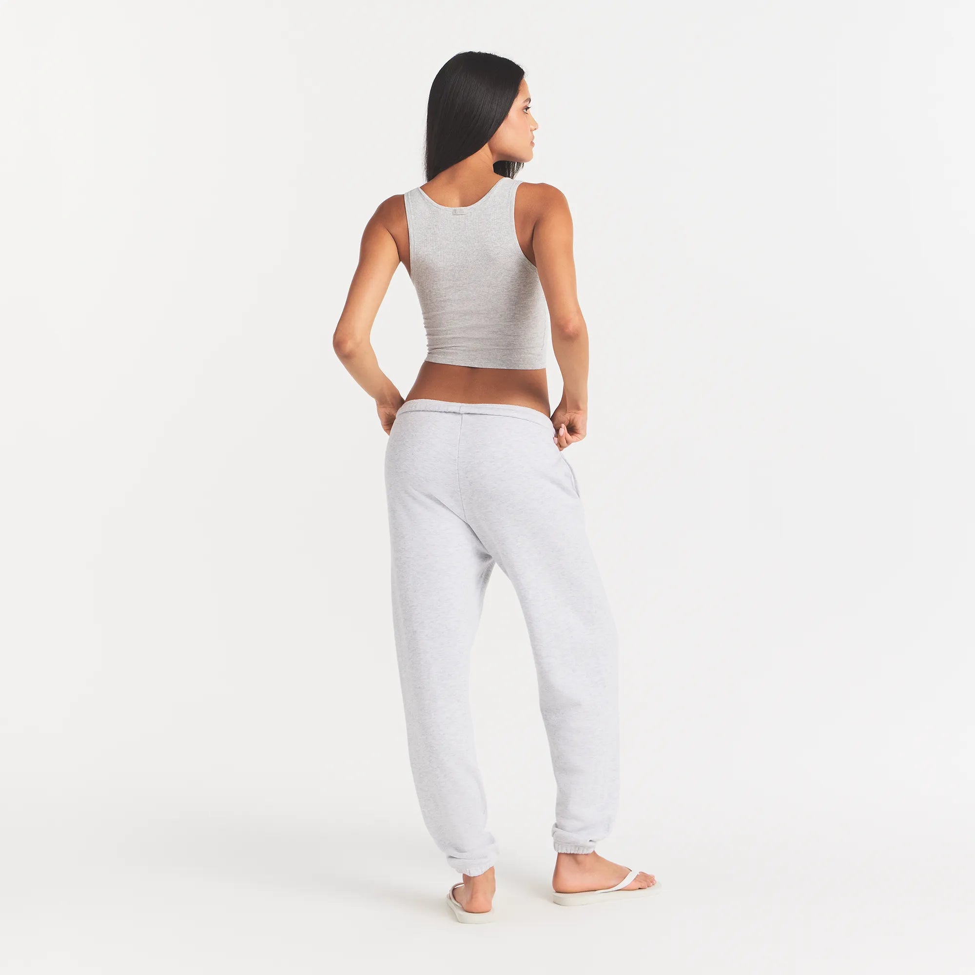COTTON FLEECE LOGO CLASSIC JOGGER | LIGHT HEATHER GREY WITH ONYX LOGO